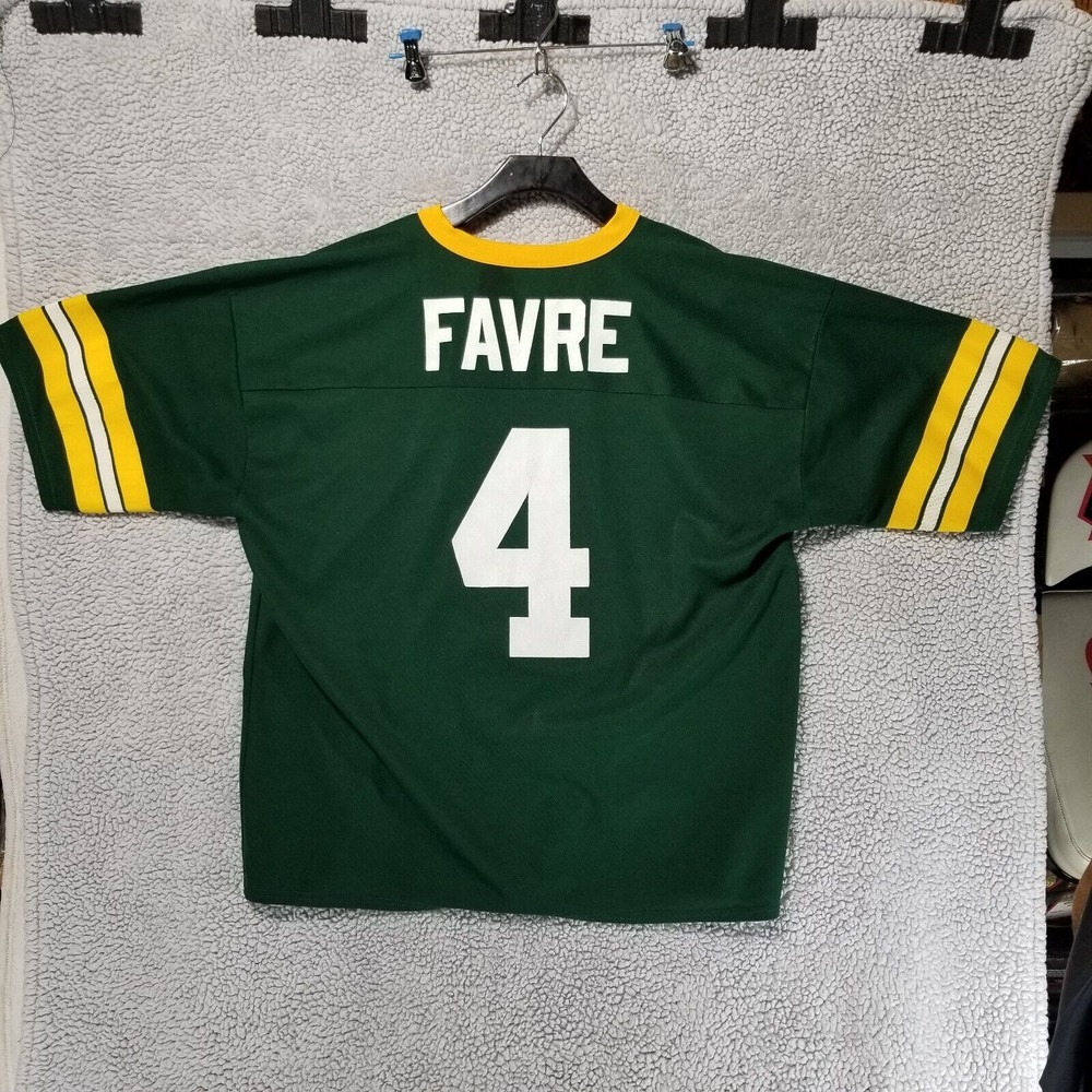 VINTAGE Logo 7 ~ Brett Favre Green Bay‎ Packers Football Jersey Men's XL